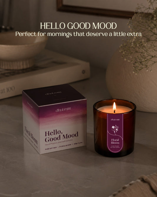 Floral Bloom Scented Candle | Hello, Good Mood